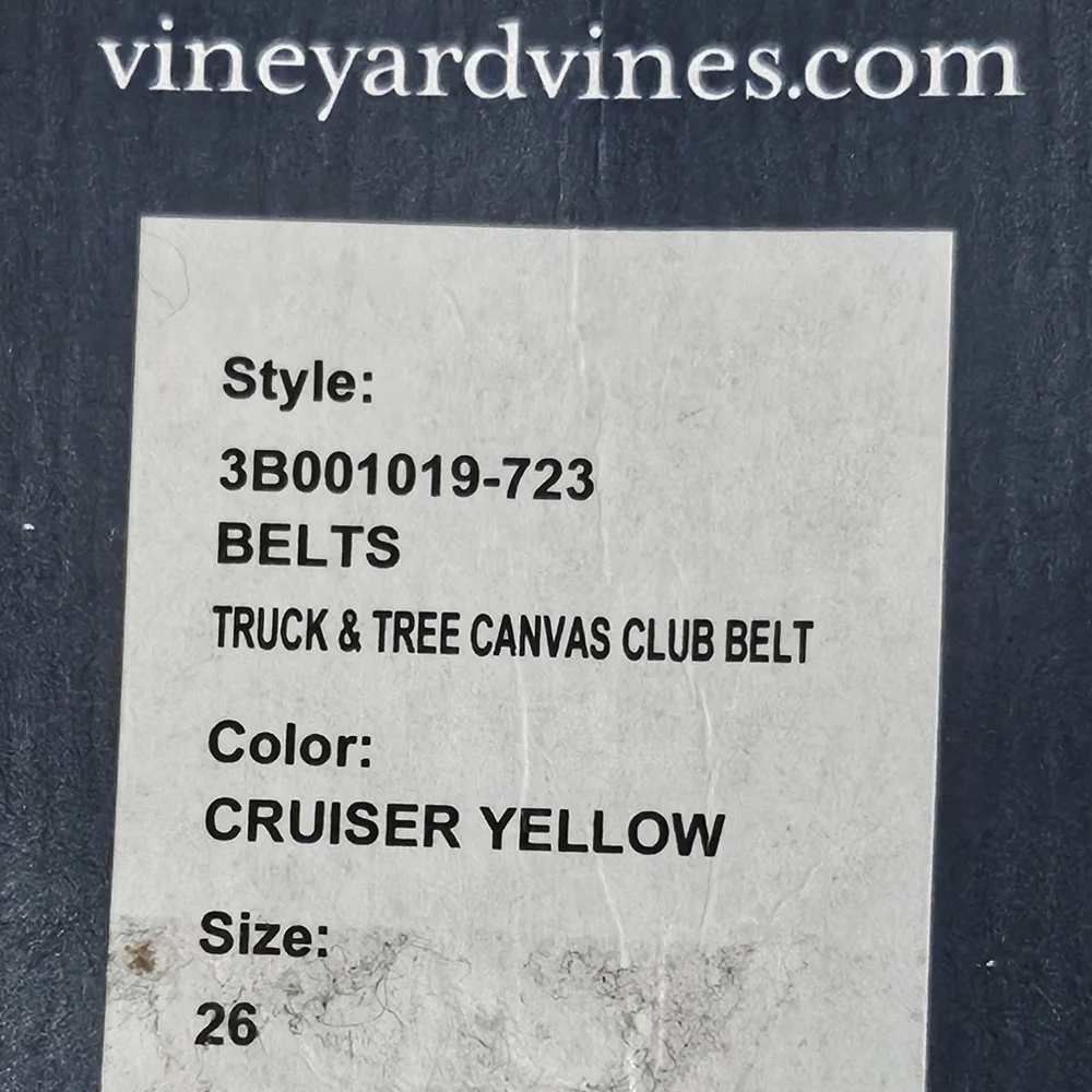 NWT Vineyard Vines Truck and Christmas Tree Canvas Club Belt - Size 1